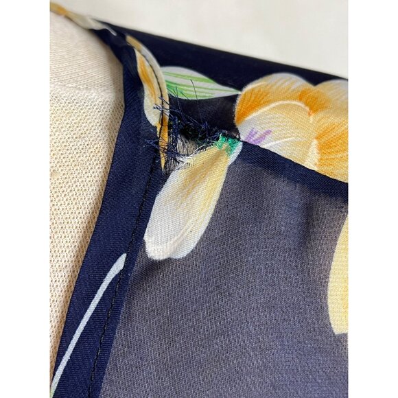 Maxi Navy Blue Floral Sheer A Style Sexy Romantic Feminine Bohemian flaw - Picture 12 of 15